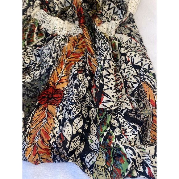 La Rok Silk Halter top Tank Bead Tie S hippie indie lace gypsy boho sexy - Picture 8 of 11